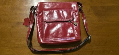 Giani Bernini  Red Leather Cross Body Bag