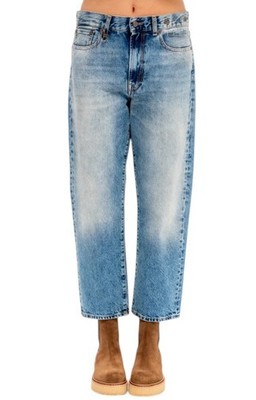 R13 Boyfriend Damen Jeans W29 Jasper Cropped Mit Flachfront Blau SS26