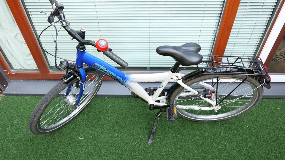BBF kinder fahrrad 24 zoll blau-weiß - optisch gut - technisch sehr gut -