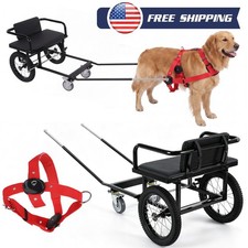 Dog Pulling Cart with Seat, Dog Sled Wagon for Large and Small Dog, 176 -265 lbs