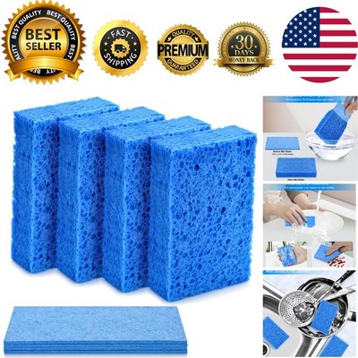 Multipurpose Non-Scratch Kitchen Sponges   4PCS Compressed for Easy Storage