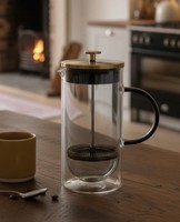 Habitat Smoked Glass Double Walled 8 Cup Cafetière 