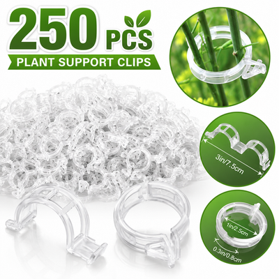 #ad 250Pcs Plant Support Clips Tomato Veggie Garden For Trellis Twine Greenhouse $6.99