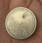 2021 Cook Islands $5 La Cienega Meteorite 1oz Silver Antiqued 2,500 Mintage