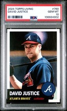 2024 Topps Living Set #760 David Justice PSA 10 Gem Mint Card 106684802