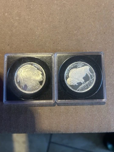 (2) Half Ounce Rounds Silver .999 Buffalo Indian