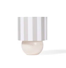 Vivitar Table Lamp Neutral Tone Striped USB Power Source Includes LED Bulb