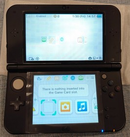 Nintendo New 3DS XL Sun and Moon Black QUIET LEFT SPEAKE *OEM* Console + Charger