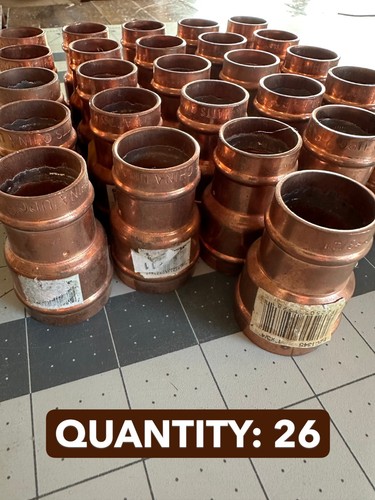 NOS 26-pack lot Watts Pre-soldered Ez Sweat copper reducing fittings 1"x3/4"