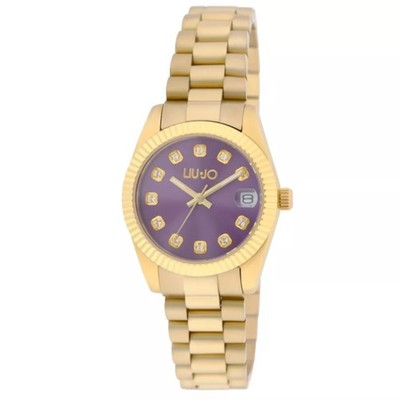 Damenuhr LIU JO Luxury TIMELESS TLJ2485 Stahl Gold Vergoldet Lila