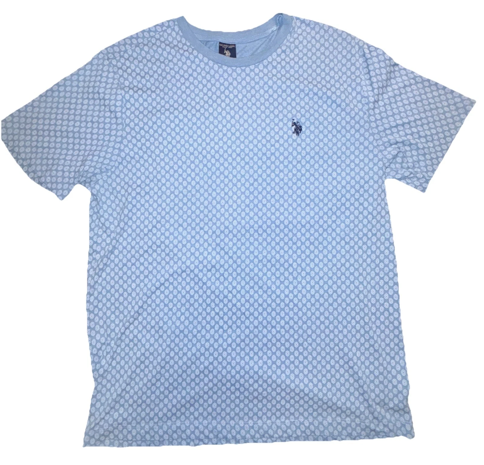 U.S. POLO ASSN. Y2K Men’s Large Geometric Print Short Sleeve Shirt Mens Large