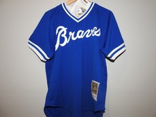 Camiseta de béisbol MLB Mitchell & Ness Atlanta Braves #3 nueva para hombre MEDIANA $100