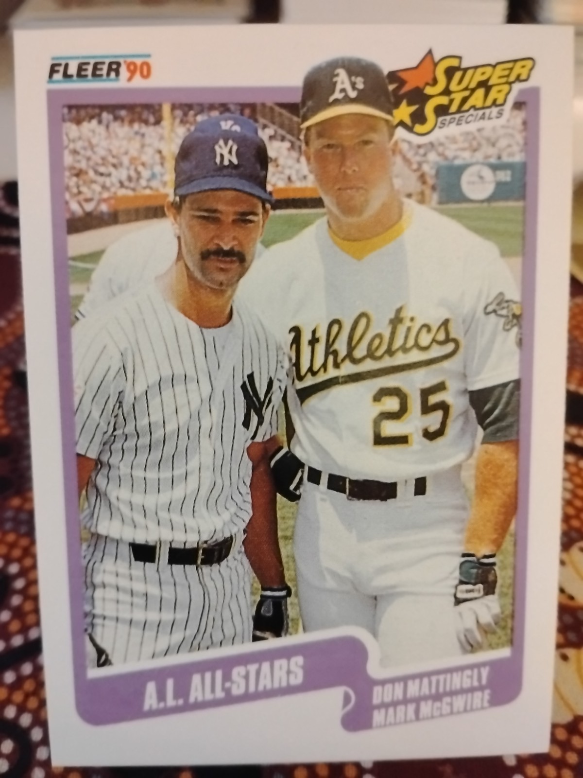 A.L. All-Stars: Don Mattingly / Mark McGwire #638 Baseball Cards 1990 Fleer trading card — raw and PSA graded price guide
