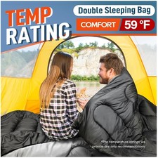 All Season 2 Person Sleeping Bag with Reversible Design