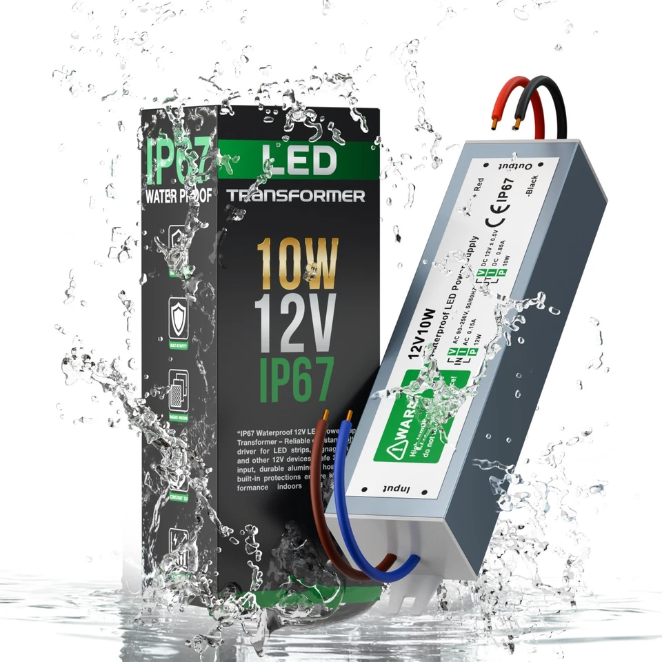 DC 12V/24V Transformer Power Supply 12V PSU 24V LED Driver Waterproof 10W-300W