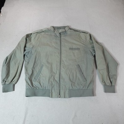 Aberdeen Collection Jacket Mens Large Sage Green Harrington Bomber Aviator Coat