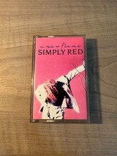 A New Flame by Simply Red Cassette, Feb-1989, Elektra Label 