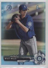 2017 Bowman Draft Chrome Sky Blue Refractor 382/399 Wyatt Mills #BDC-14 j2c