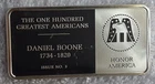 1976-Daniel Boone 32.7 Gram- 500gr .925 (STERLING SILVER ) Bar-The Franklin Mint