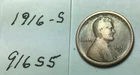 1916 S ; Wheat Penny ; good condition #916s5