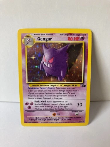 New ListingGengar 5/62 Fossil Holo Rare Pokémon Card WOTC 1999 LP
