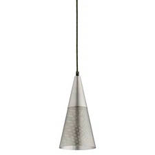 Quorum International 1316 Mesh Cone 6"W Mini Pendant - Nickel