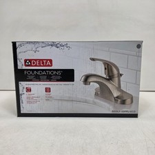 Delta B510LF-SSPPU-ECO Bathroom Faucet Brushed Nickel Single Handle NEW