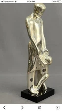D’Argenta Mexico FATHERHOOD Silver Plated Sculpture By Lisa S. Castillo 13.5"