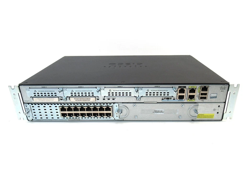 Cisco 2900 Series ISR Router Gigabit VPN Firewall 2xGE WAN 3-slot Modulabile - Immagine 3 di 3