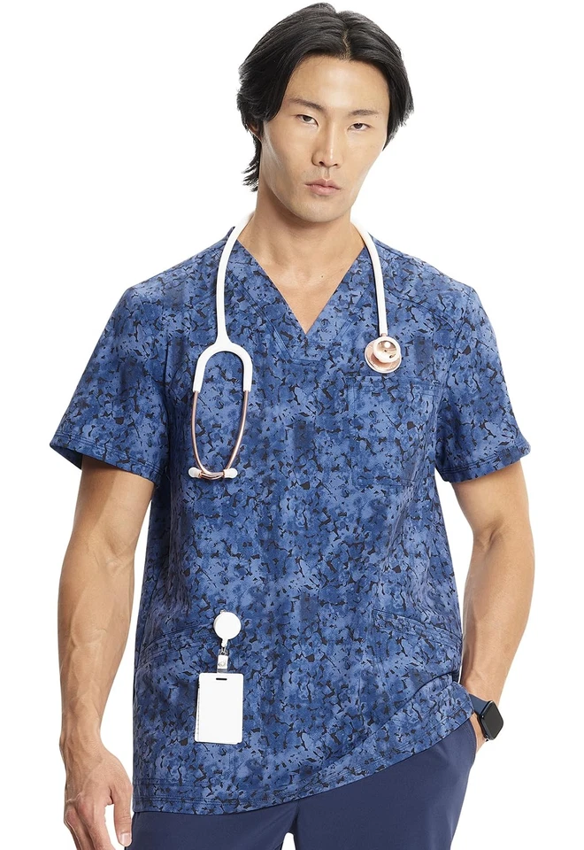 Infinity Cherokee Men Scrubs Top, CK920, Size: XS, Cool Down Camo - Image 3 of 4