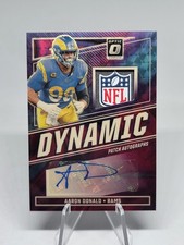 2024 Optic Aaron Donald Dynamic Patch Autographs NFL Shield Gold Vinyl Prizm 1/1