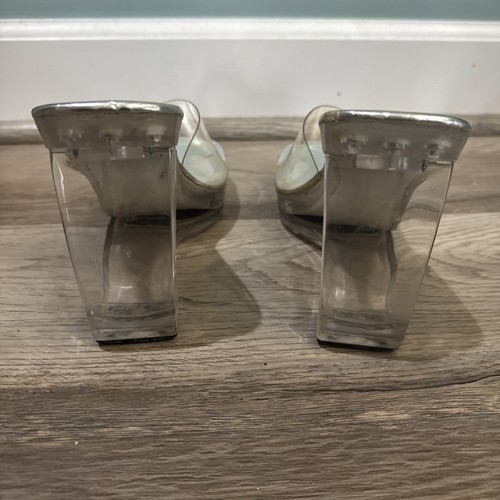 Vintage Luichiny Lucite Clear Slip On Wedges Y2K 2000s Spice Girl - Picture 5 of 7