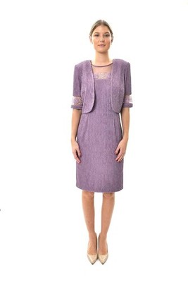 NWT Brianna Milay Textured Sheath Dress With Matching Jacket 18W Iris