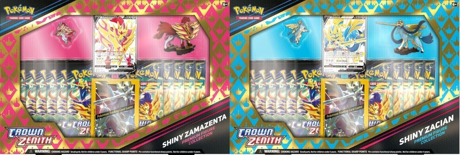 My pulls from the shiny Zacian box compared to my hits from the