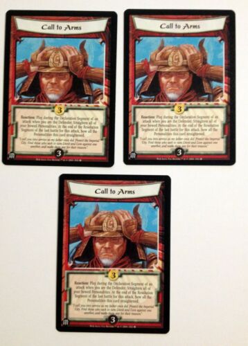 Call to Arms (3) L5R Legend of the Five Rings GCC Web of Lies WoL - Photo 1/1