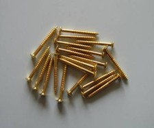 20x Gold Guitar Neck Plate Screws Metal Neckplate Screws fits Strat Tele