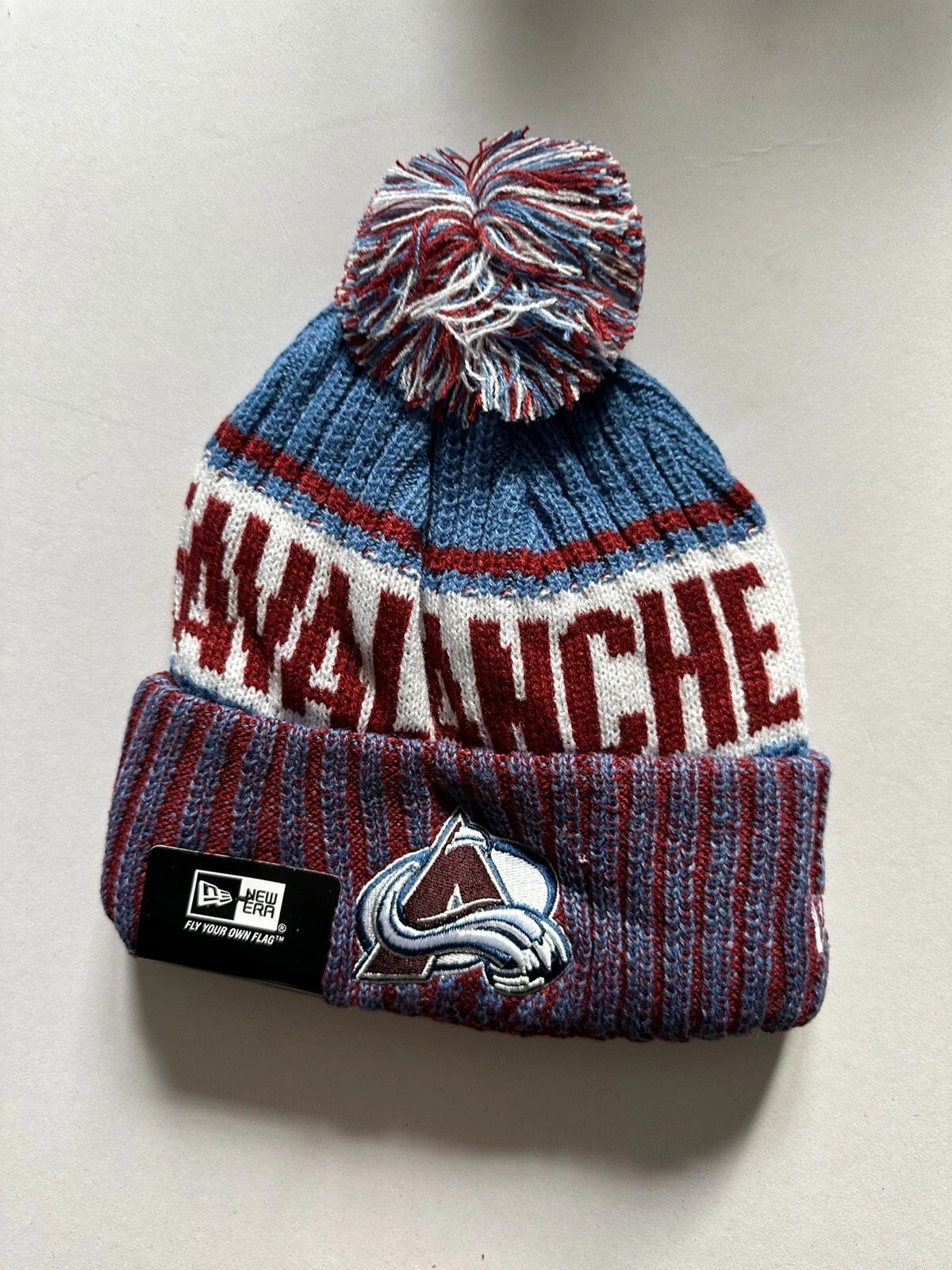 Colorado Avalanche NHL Bobble Beanie Multicoloured. New With Tag Still On