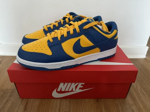 Nike Dunk sneaker Schuhe Turnschuhe low niedrig UCLA gelb blau weiß