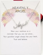 Women's Fashion Jewelry Heavenly Angel Silver Inspirational Necklace