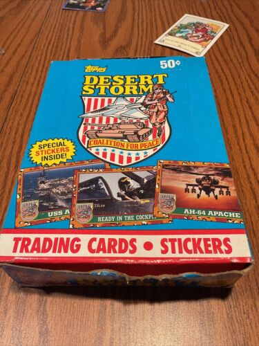 1991 Topps Desert Storm 1st Series Box 36 Sealed Wax Packs Trading Cards - Picture 1 of 7