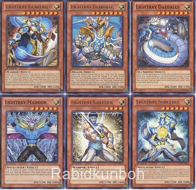 Yugioh Lightray Set - Diabolos Gearfried Daedalus Sorcerer Grepher Madoor