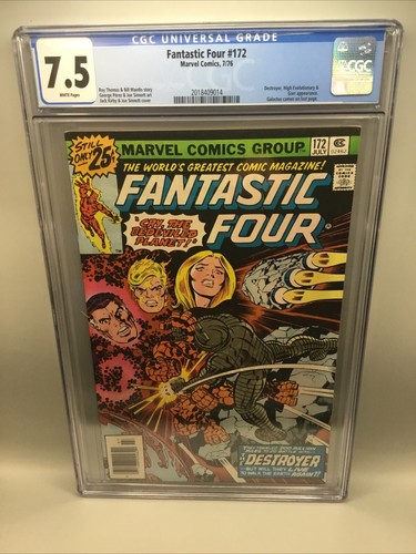 Fantastic Four #172 CGC. 7.5 White Pages! 1976 “Destroyer” & “High Evolutionary”