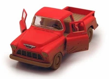 New 5" Kinsmart 1955 Chevy Stepside Pickup Truck Muddy Diecast Model 1:32 RED