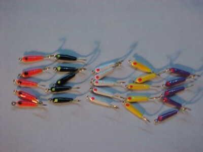 25 NEW ROCKER JIGS SIZE 10 BLUEGILL panfish JIG fishing ice assortment  assorted