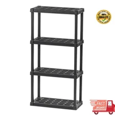 4-Tier Heavy Duty Shelving Unit 48" Fixed Height Medium Storage Shelf Organizer