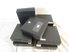 (2) Metal Safe Box Key Lock Black 7" X 7" W/ Two Keys - And Cash Tray