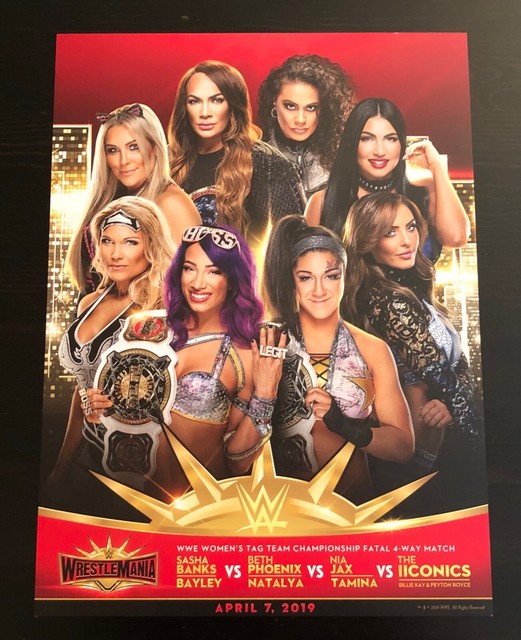 WWE Wrestlemania 35 April 7, 2019 (Woman's Tag Team Fatal ...