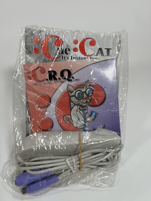 Unmodified CRQ Cue Cat Serial Port Barcode Scanner Optical Reader NEW