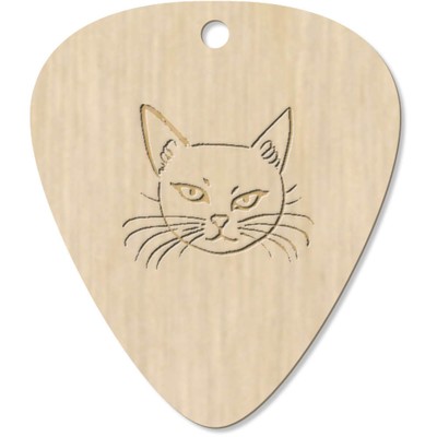 7 x ''Feline Cat Face'' Gitarren-Plektren/Anhänger (GP00032777)