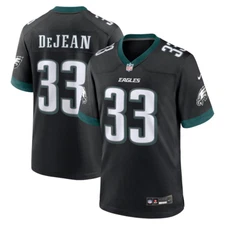 NWT Men’s #33 Cooper DeJean Black 2024 Draft Alternate Player Game Sewn Jersey